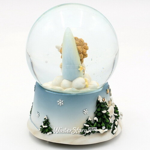 Музыкальный снежный шар Спящий Ангелок 15 см, на батарейках Sigro