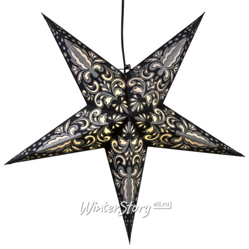 Объемная бумажная звезда Starry Dream 60 см чёрная Star Trading