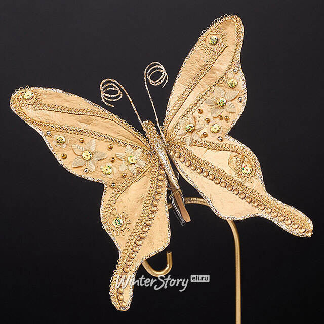 Елочная игрушка Бабочка Sinalunga 20 см, клипса Winter Deco