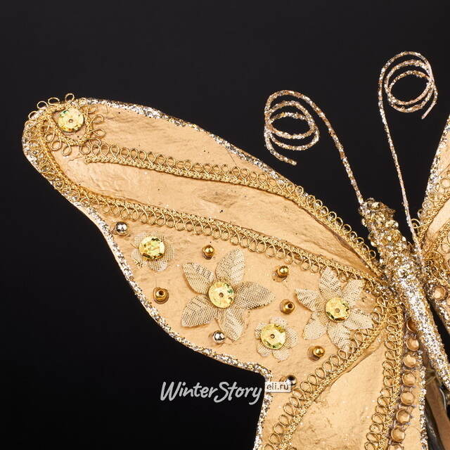 Елочная игрушка Бабочка Sinalunga 20 см, клипса Winter Deco