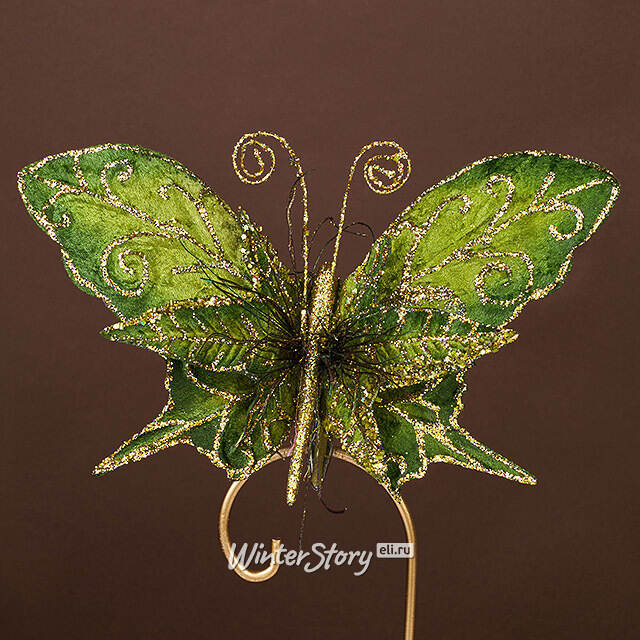 Елочная игрушка Бабочка Ravenna 21 см, клипса Winter Deco