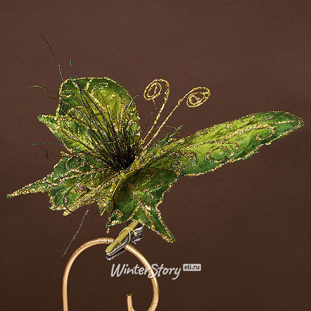 Елочная игрушка Бабочка Ravenna 21 см, клипса Winter Deco