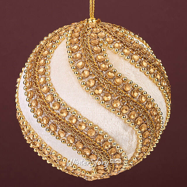 Елочный шар Petralia - Soprano золотой 10 см Winter Deco