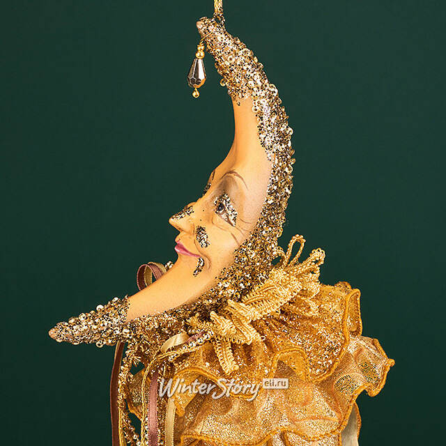 Винтажная елочная игрушка Месяц Вуарон: Romano di Lombardy 35 см Winter Deco