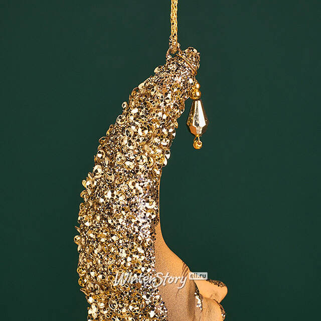 Винтажная елочная игрушка Месяц Вуарон: Romano di Lombardy 35 см Winter Deco