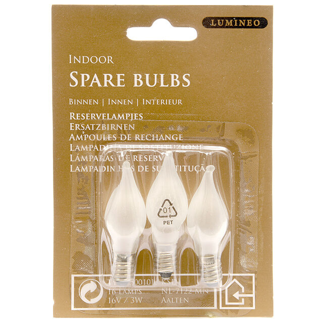 Лампы для гирлянд Пламя свечи, Оплавленные свечи, 3 шт, 8V (арт. 490801, 492832, 499209) Kaemingk