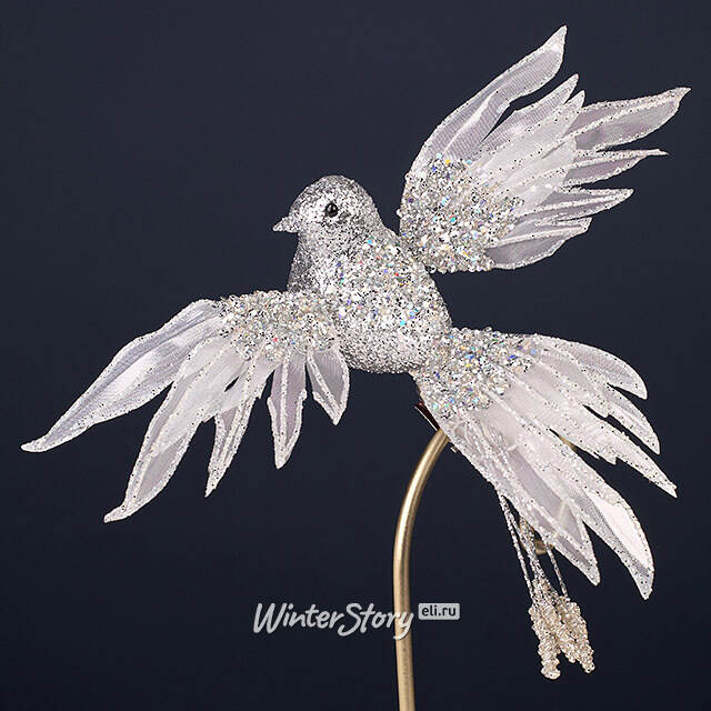 Елочная игрушка Птичка Друази - Лес Саксен 17 см, клипса Winter Deco