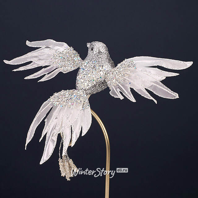 Елочная игрушка Птичка Друази - Лес Саксен 17 см, клипса Winter Deco