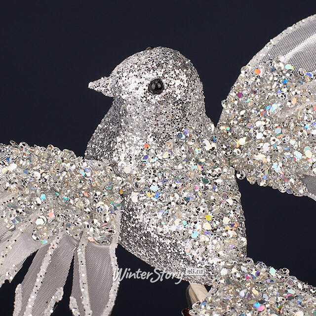 Елочная игрушка Птичка Друази - Лес Саксен 17 см, клипса Winter Deco