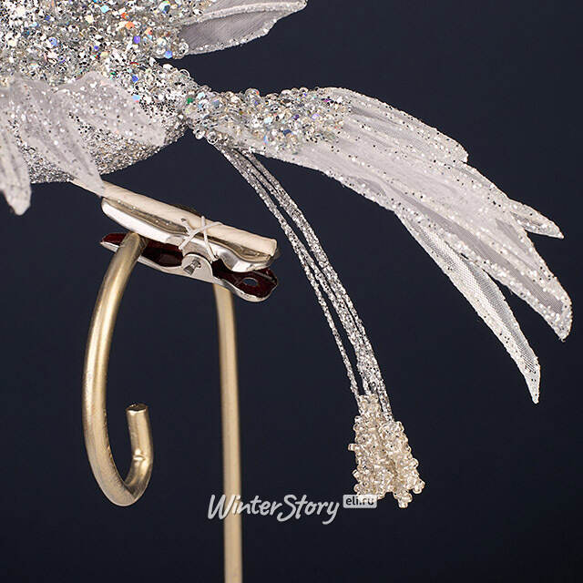 Елочная игрушка Птичка Друази - Лес Саксен 17 см, клипса Winter Deco