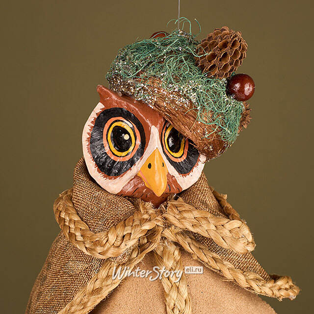 Елочная игрушка Сова Вивьен - Лес Саксен 17 см Winter Deco