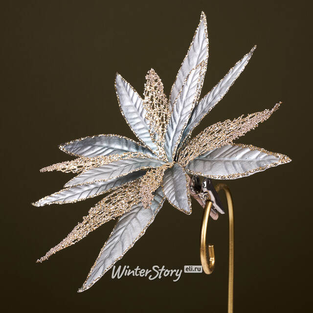 Искусственный цветок Кремелла 28 см, клипса Winter Deco