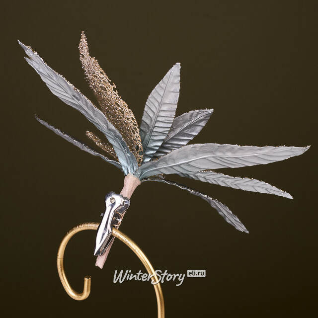 Искусственный цветок Кремелла 28 см, клипса Winter Deco