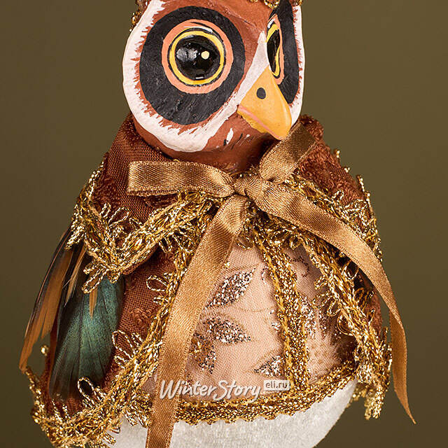 Елочная игрушка Сова Гамильтон - Лес Саксен 17 см Winter Deco