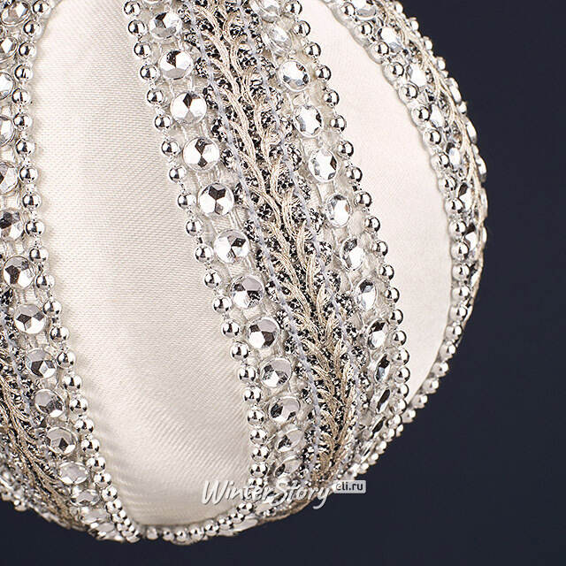 Елочный шар Petralia - Soprano серебряный 10 см Winter Deco