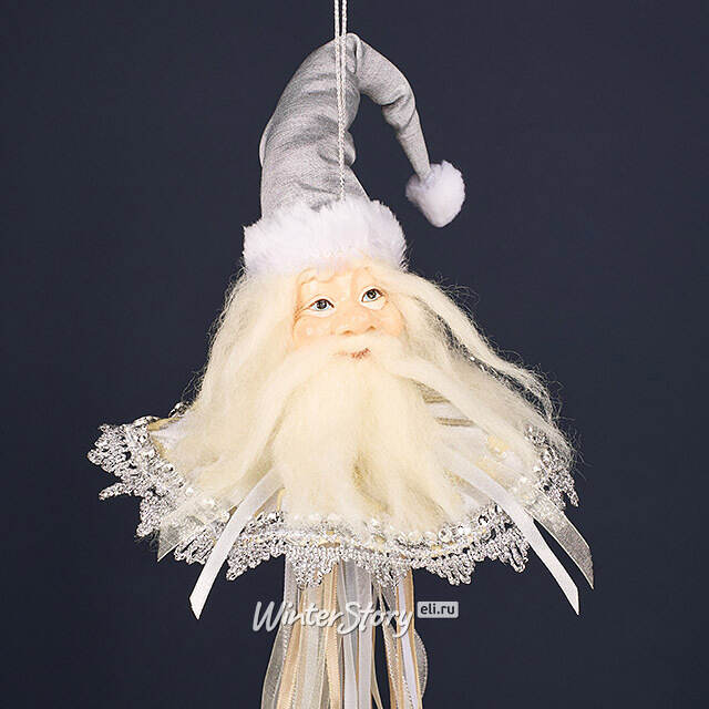 Елочная игрушка Санта Клаус - Silver Chime 20 см Winter Deco