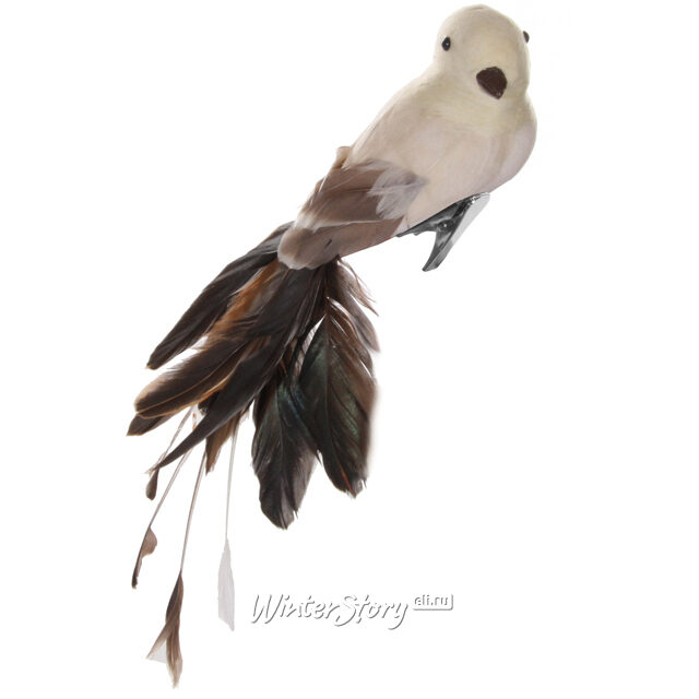 Декоративное украшение Птичка Тирамису 25 см, клипса ShiShi