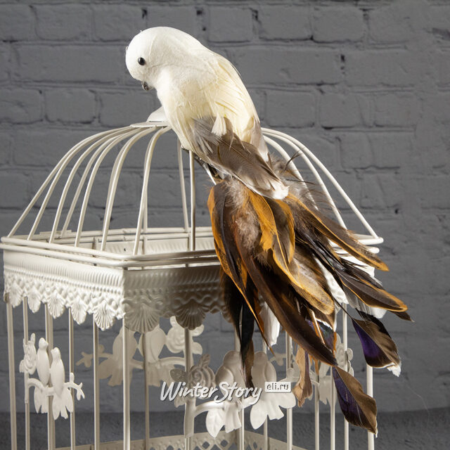 Декоративное украшение Птичка Тирамису 25 см, клипса ShiShi