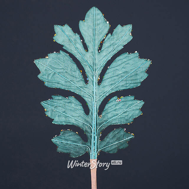 Декоративная ветка Эрлстон 39 см голубая Winter Deco