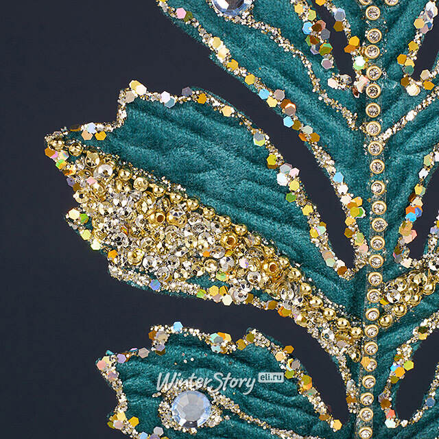 Декоративная ветка Эрлстон 39 см голубая Winter Deco