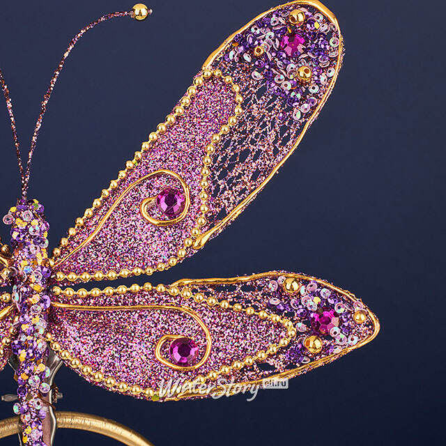 Елочная игрушка Бабочка Margate 24 см, клипса Winter Deco