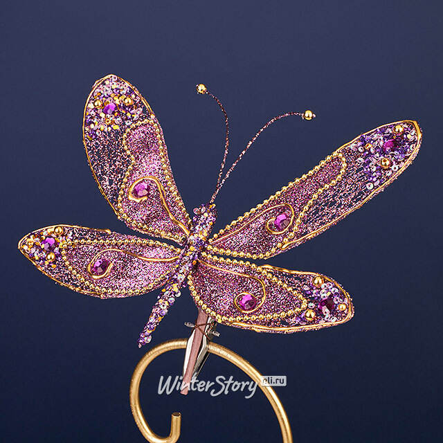 Елочная игрушка Бабочка Margate 24 см, клипса Winter Deco