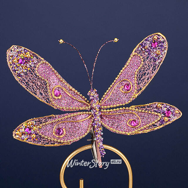 Елочная игрушка Бабочка Margate 24 см, клипса Winter Deco