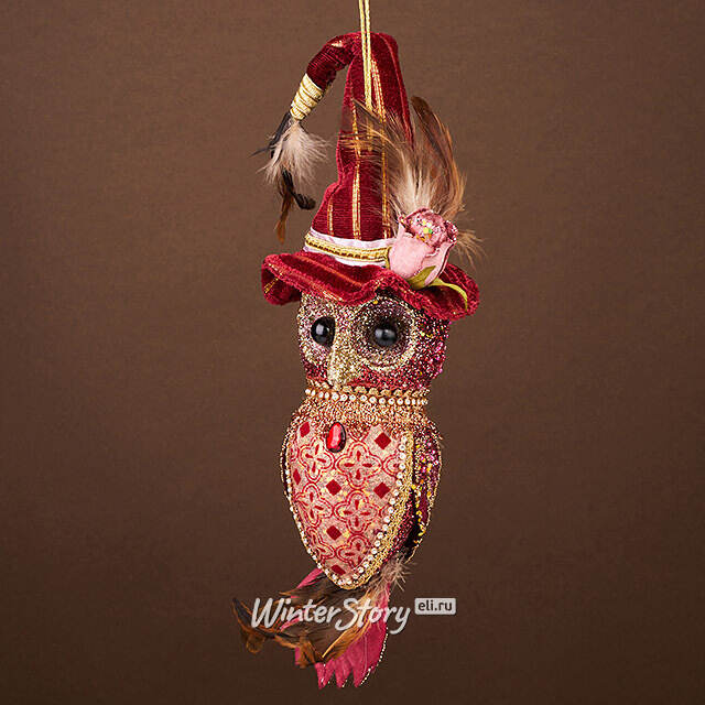 Елочная игрушка Сова Анжелина: Magic Masquerade 41 см Winter Deco