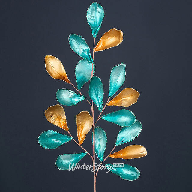 Декоративная ветка Salford Priors 80 см бирюзовая Winter Deco