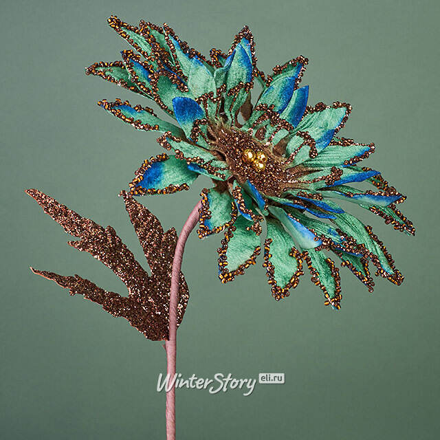 Декоративная ветка Sesto Kalende 45 см изумрудный Winter Deco