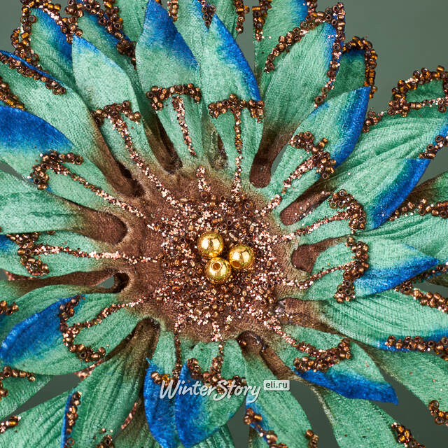 Декоративная ветка Sesto Kalende 45 см изумрудный Winter Deco