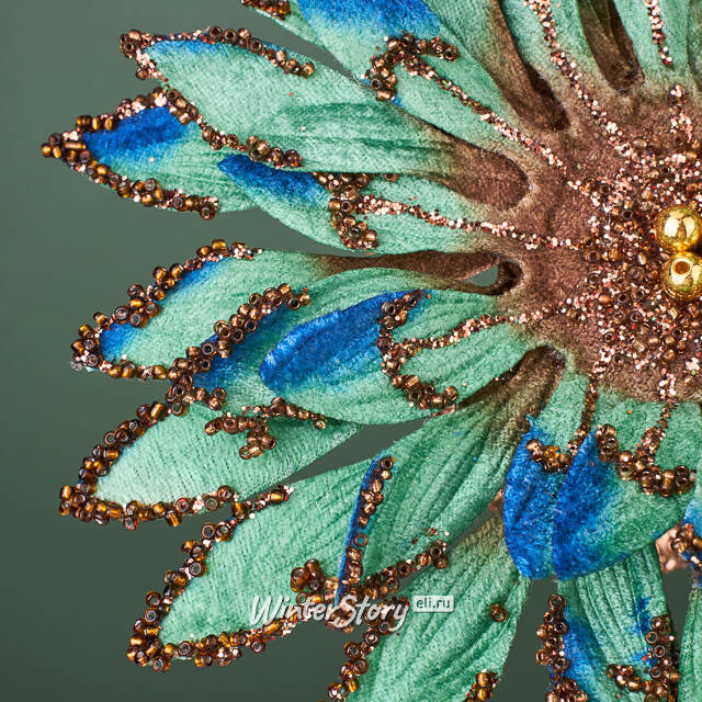 Декоративная ветка Sesto Kalende 45 см изумрудный Winter Deco