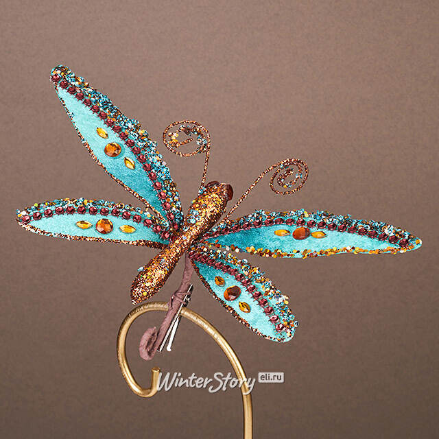 Елочная игрушка Бабочка Glendale 24 см, клипса Winter Deco