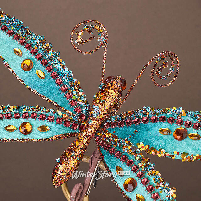 Елочная игрушка Бабочка Glendale 24 см, клипса Winter Deco