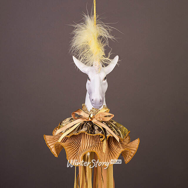 Елочная игрушка Лошадь Марлдон - Королевства Арнор 43 см золотая Winter Deco