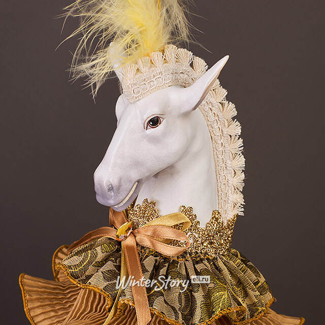 Елочная игрушка Лошадь Марлдон - Королевства Арнор 43 см золотая Winter Deco
