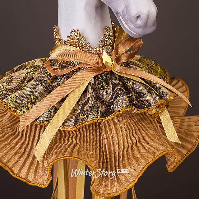 Елочная игрушка Лошадь Марлдон - Королевства Арнор 43 см золотая Winter Deco