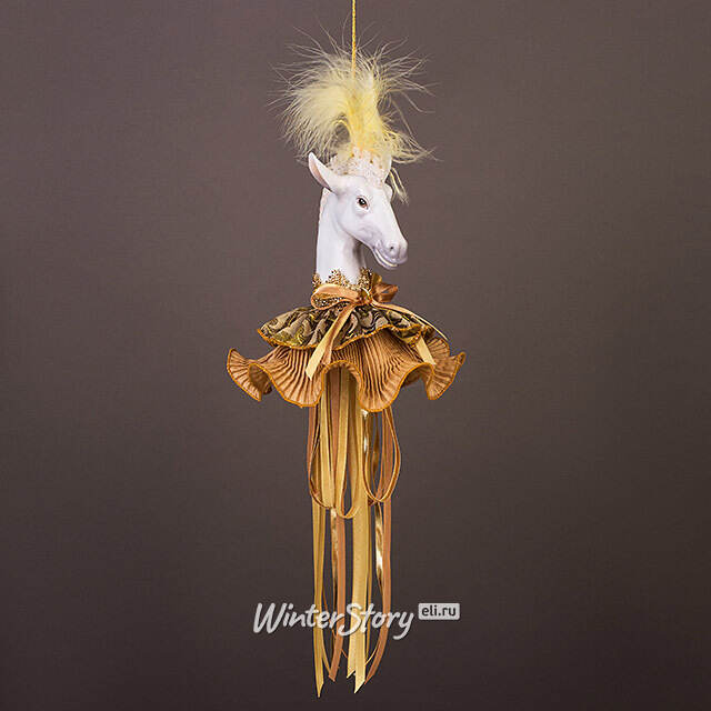 Елочная игрушка Лошадь Марлдон - Королевства Арнор 43 см золотая Winter Deco