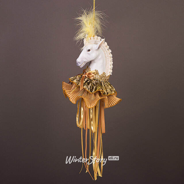 Елочная игрушка Лошадь Марлдон - Королевства Арнор 43 см золотая Winter Deco