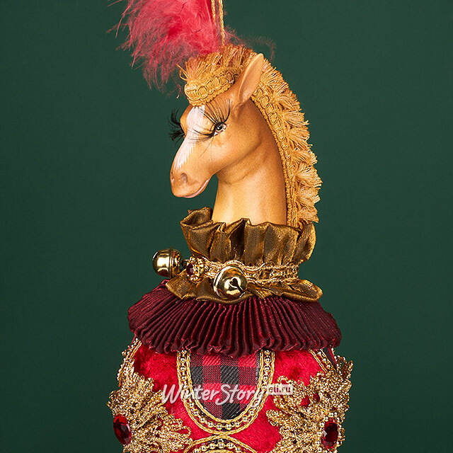 Елочная игрушка Лошадь Бемиджи: Greenwich 48 см, красная Winter Deco