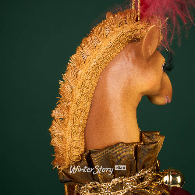 Елочная игрушка Лошадь Бемиджи: Greenwich 48 см, красная Winter Deco