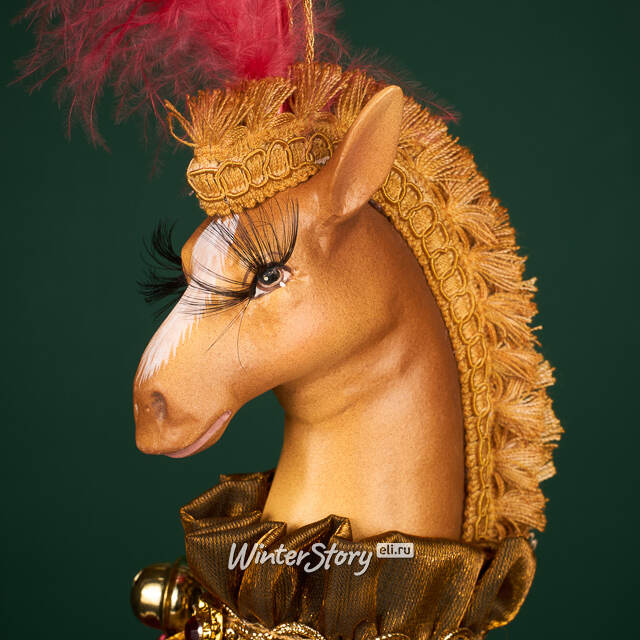 Елочная игрушка Лошадь Бемиджи: Greenwich 48 см, красная Winter Deco