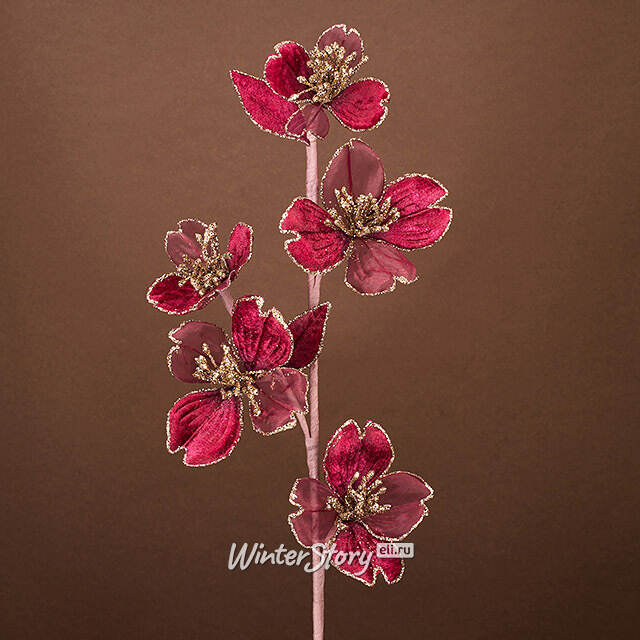 Декоративная ветка Hemel Hempstead 55 см бургунди Winter Deco