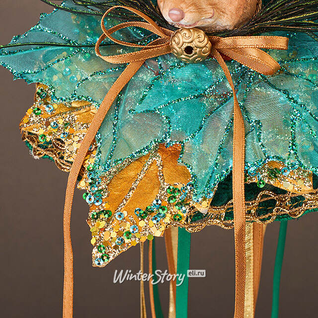 Елочная игрушка Белка - Маркиза Фродшам 30 см изумрудная Winter Deco