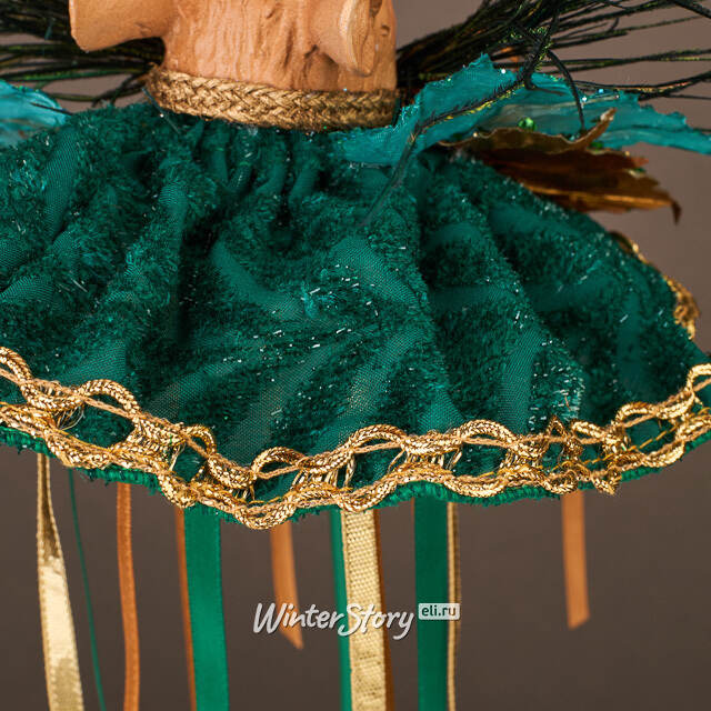 Елочная игрушка Белка - Маркиза Фродшам 30 см изумрудная Winter Deco