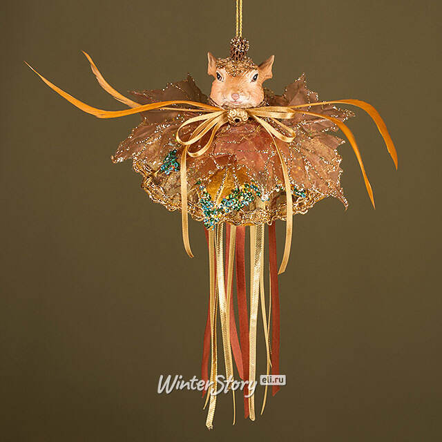Елочная игрушка Белка - Маркиза Фродшам 30 см золотая Winter Deco