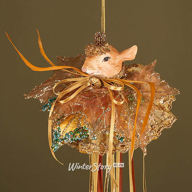 Елочная игрушка Белка - Маркиза Фродшам 30 см золотая Winter Deco