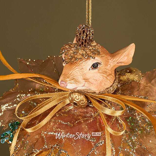 Елочная игрушка Белка - Маркиза Фродшам 30 см золотая Winter Deco