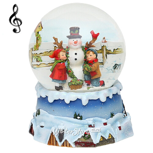 Снежный шар музыкальный Рождественские сказки 12*14 см Sigro