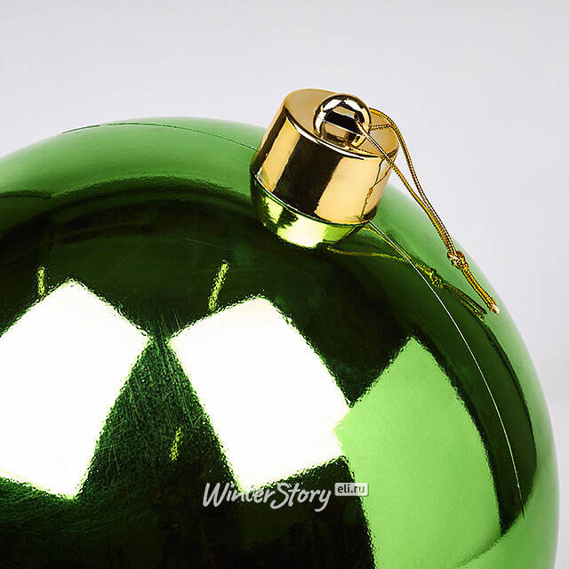 Пластиковый шар 30 см зеленый глянцевый Winter Deco
